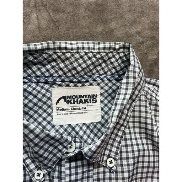 Mountain Khakis Mens M‎ Black Check Short Sleeve Shirt Hiking Outdoors - Picture 4 of 6